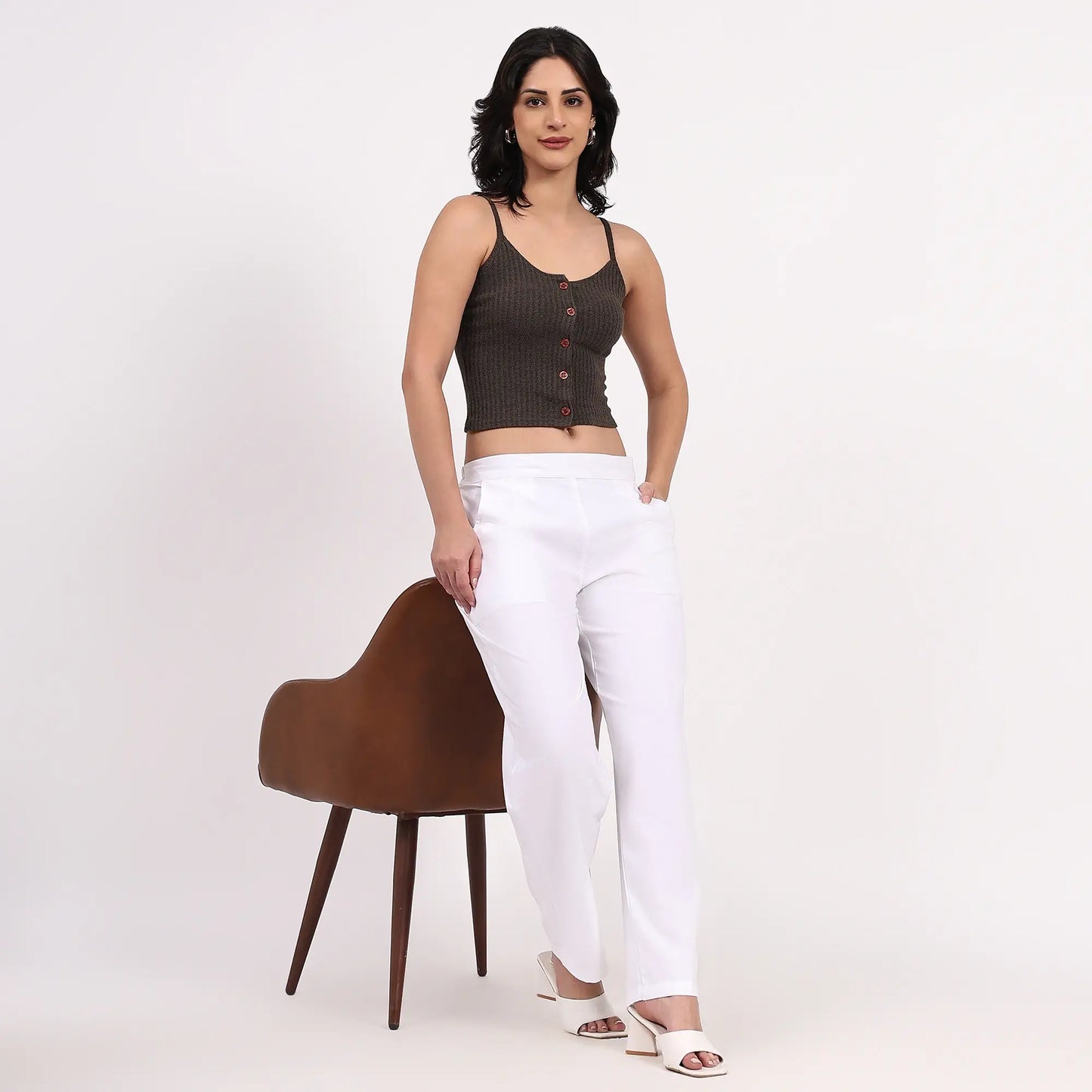 White Wide Leg Cotton Pants | Perfect for Everyday Comfort