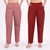 Wine & Rose Taupe Wide Leg Cotton Pants Combo